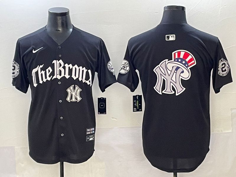 Men 2025 New York Yankees Blank Black Five generations Joint Name Nike MLB Jersey style 20->new york yankees->MLB Jersey